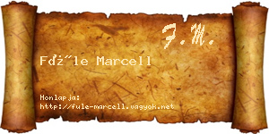 Füle Marcell névjegykártya