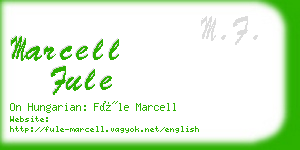 marcell fule business card